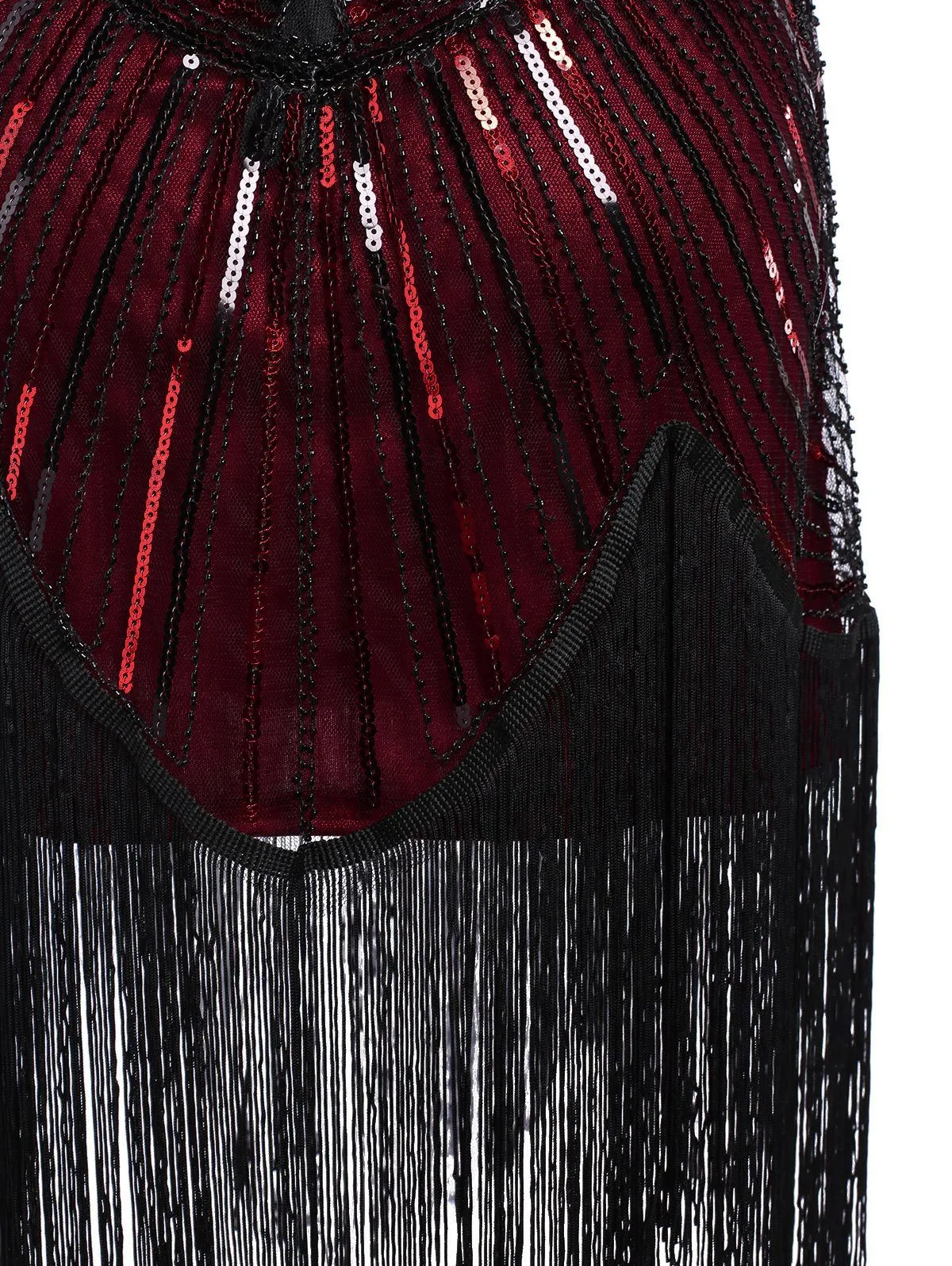 1920s Deco Beaded Sequin Embellished Flapper Dress
