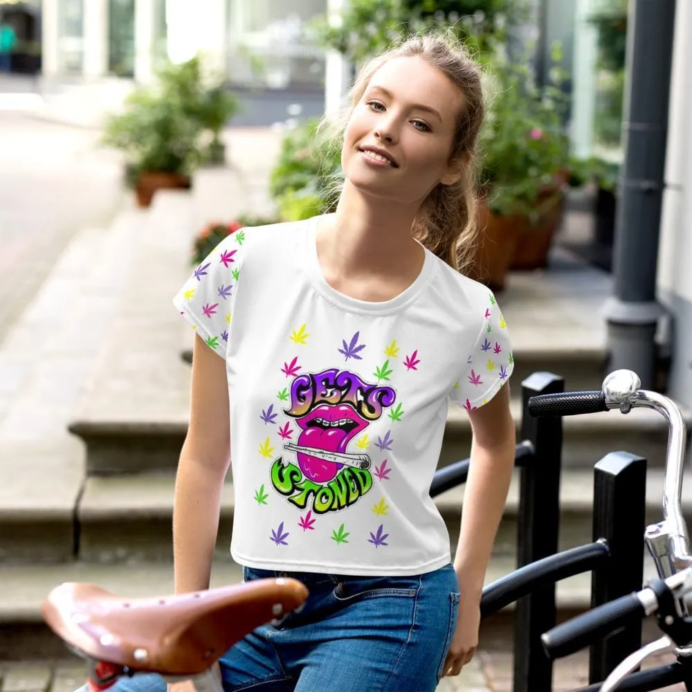 420 Gets Stoned Crop Top