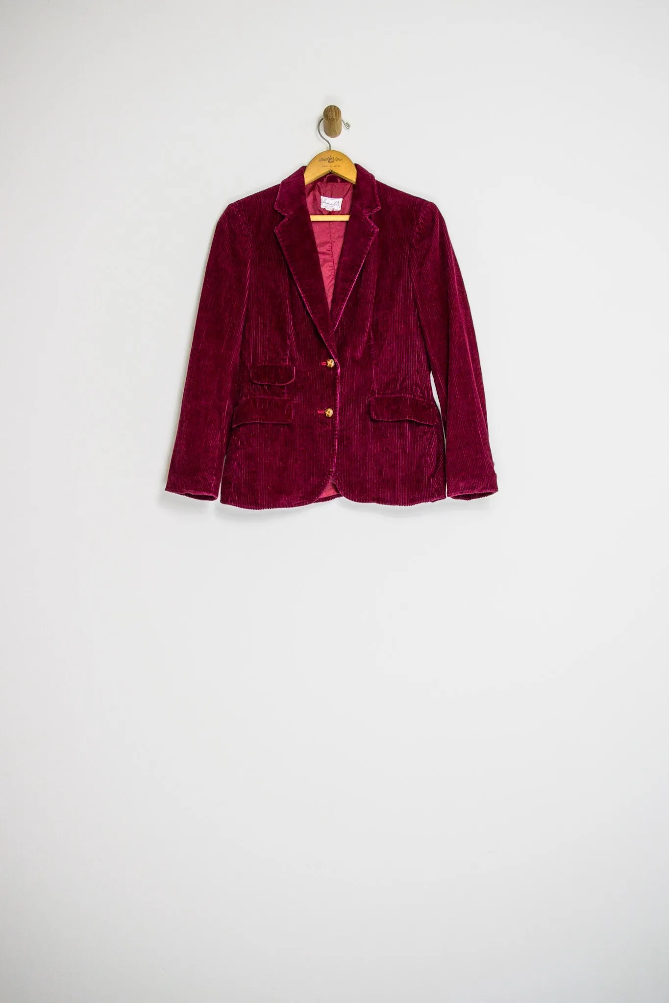 70’s MAGENTA CORDUROY BLAZER / SMALL