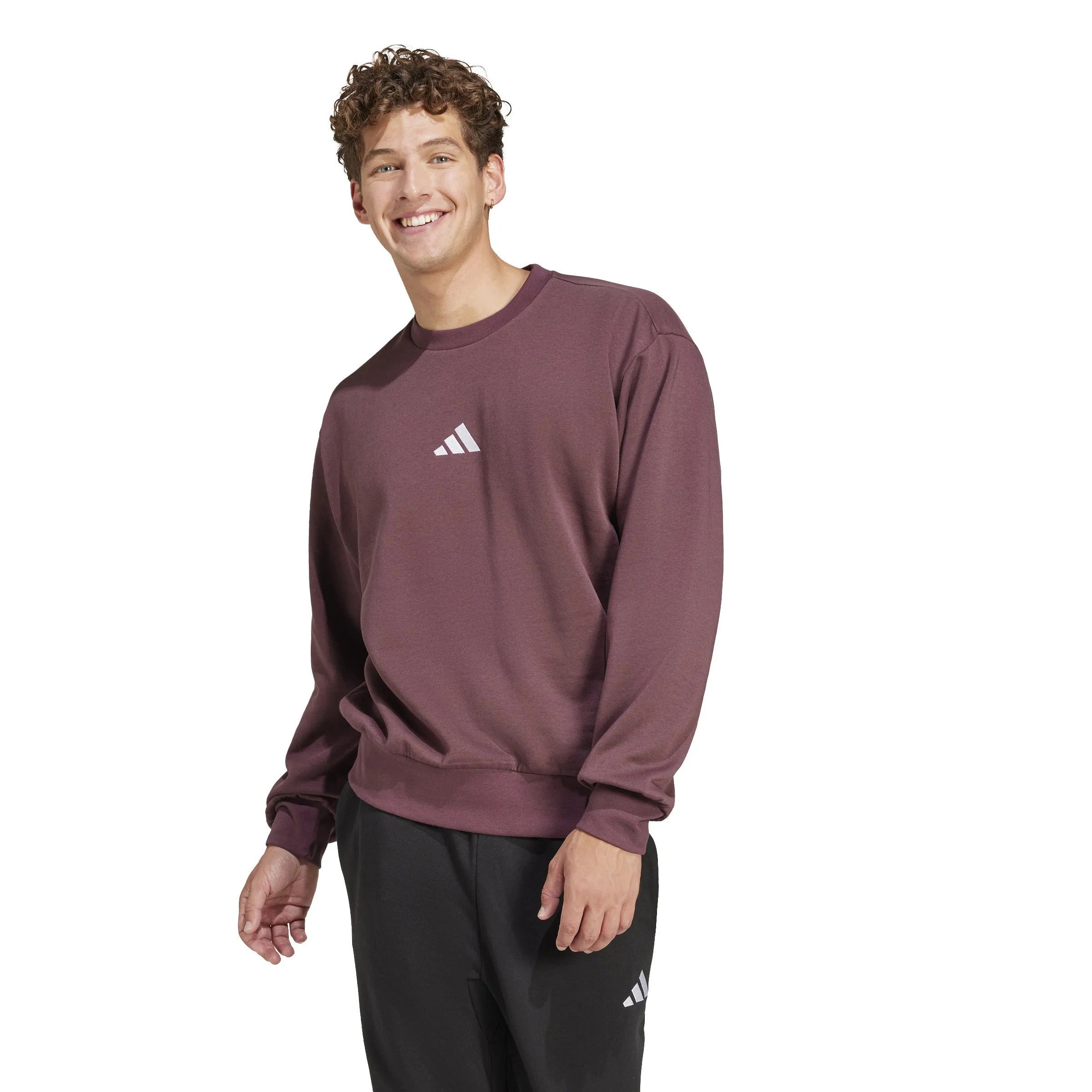 adidas Essentials Feelcozy Mens Fleece Sweatshirt