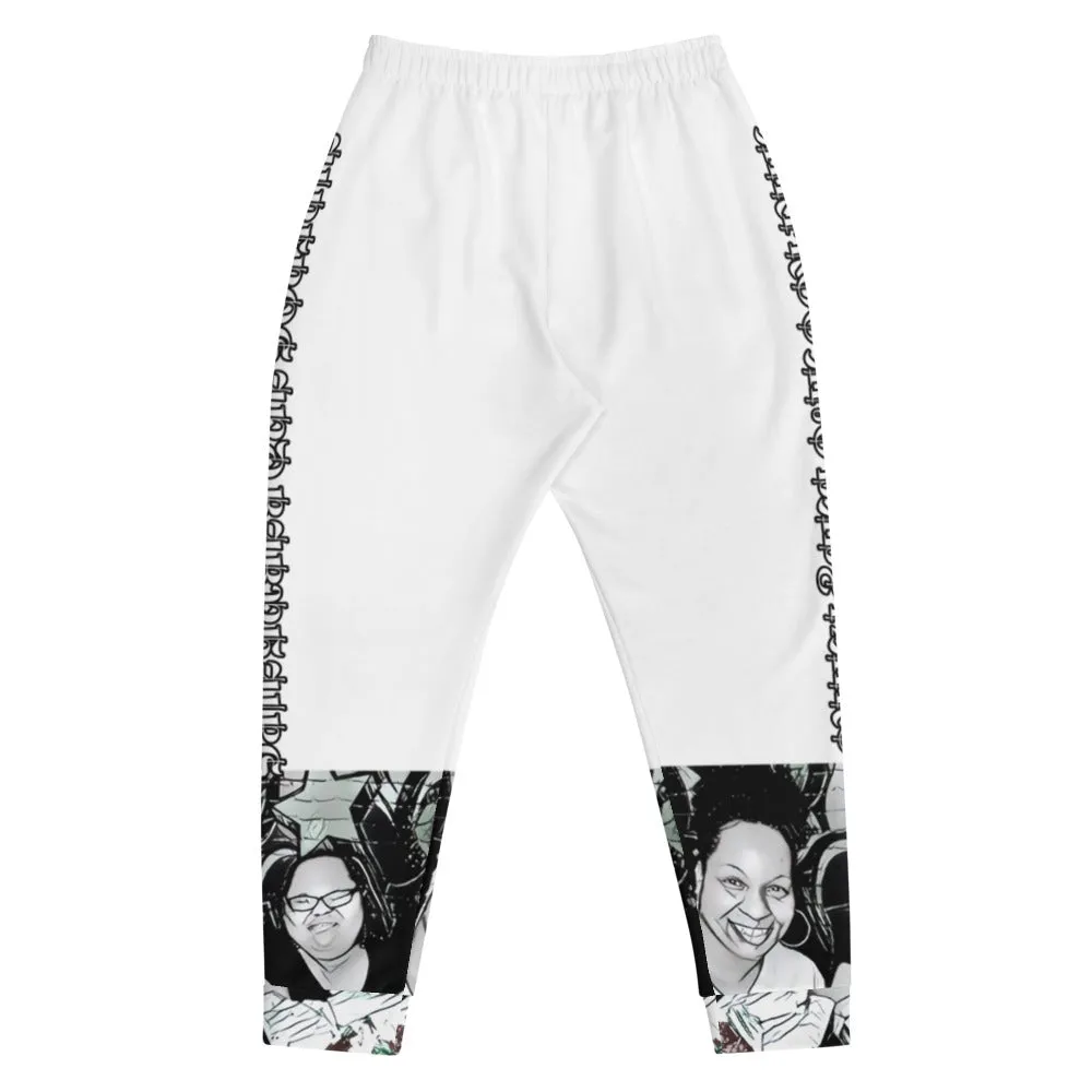 Airfros And Babyhairs Black And White Graphic Joggers