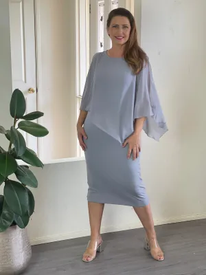 Aisha Silver Evening Dress