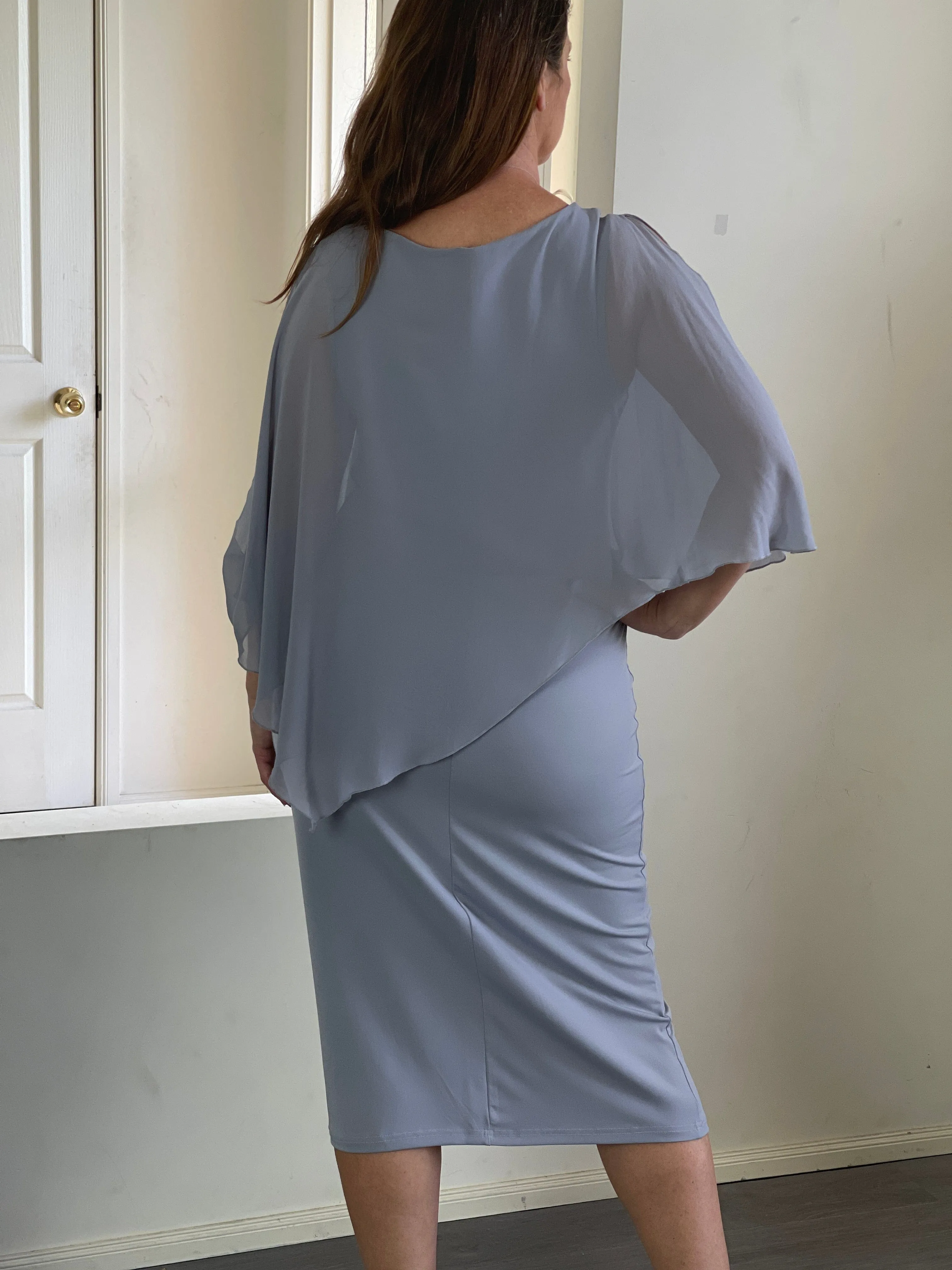 Aisha Silver Evening Dress