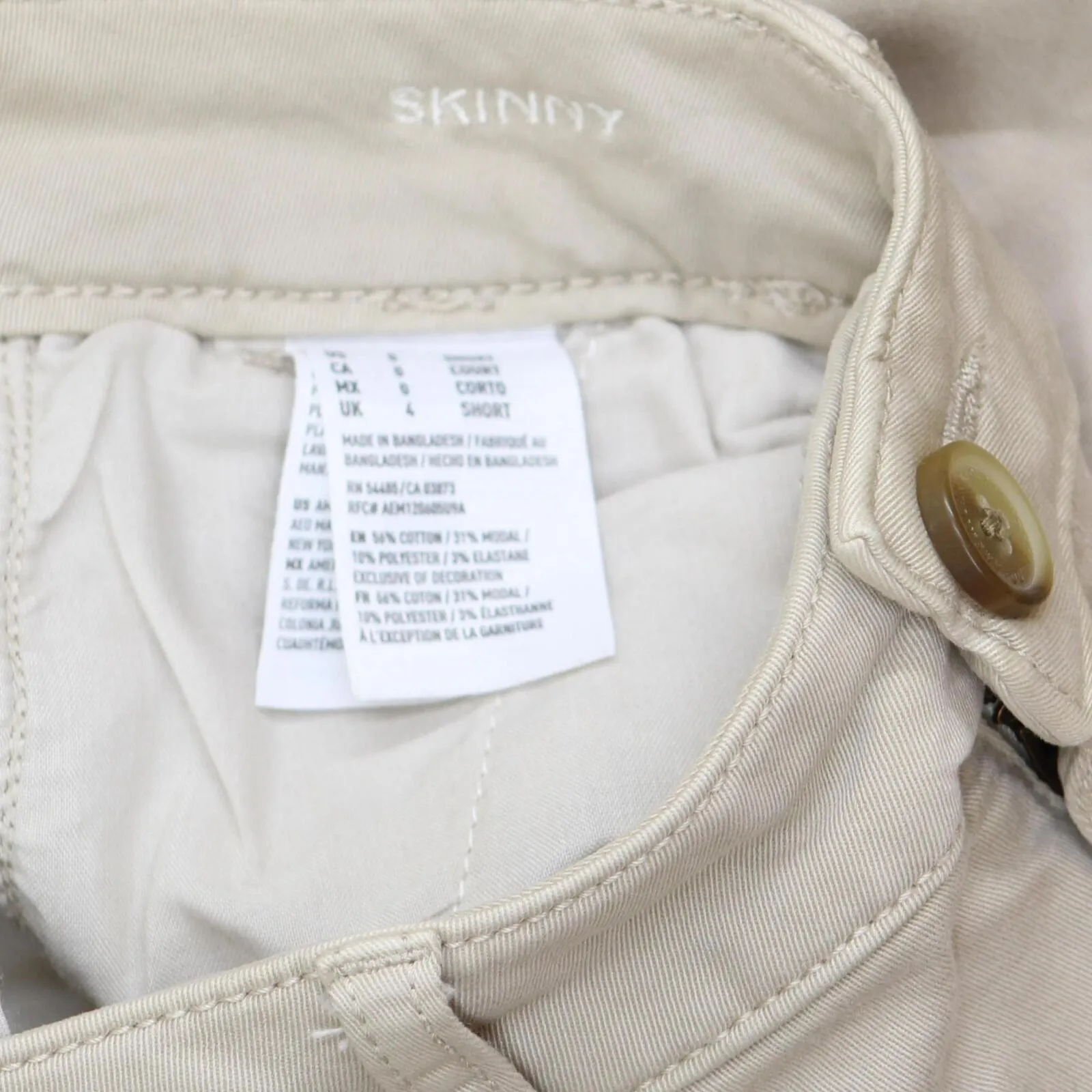 American Eagle Outfitters Super Stretch Skinny Khaki Pants Light Brown 0 Short