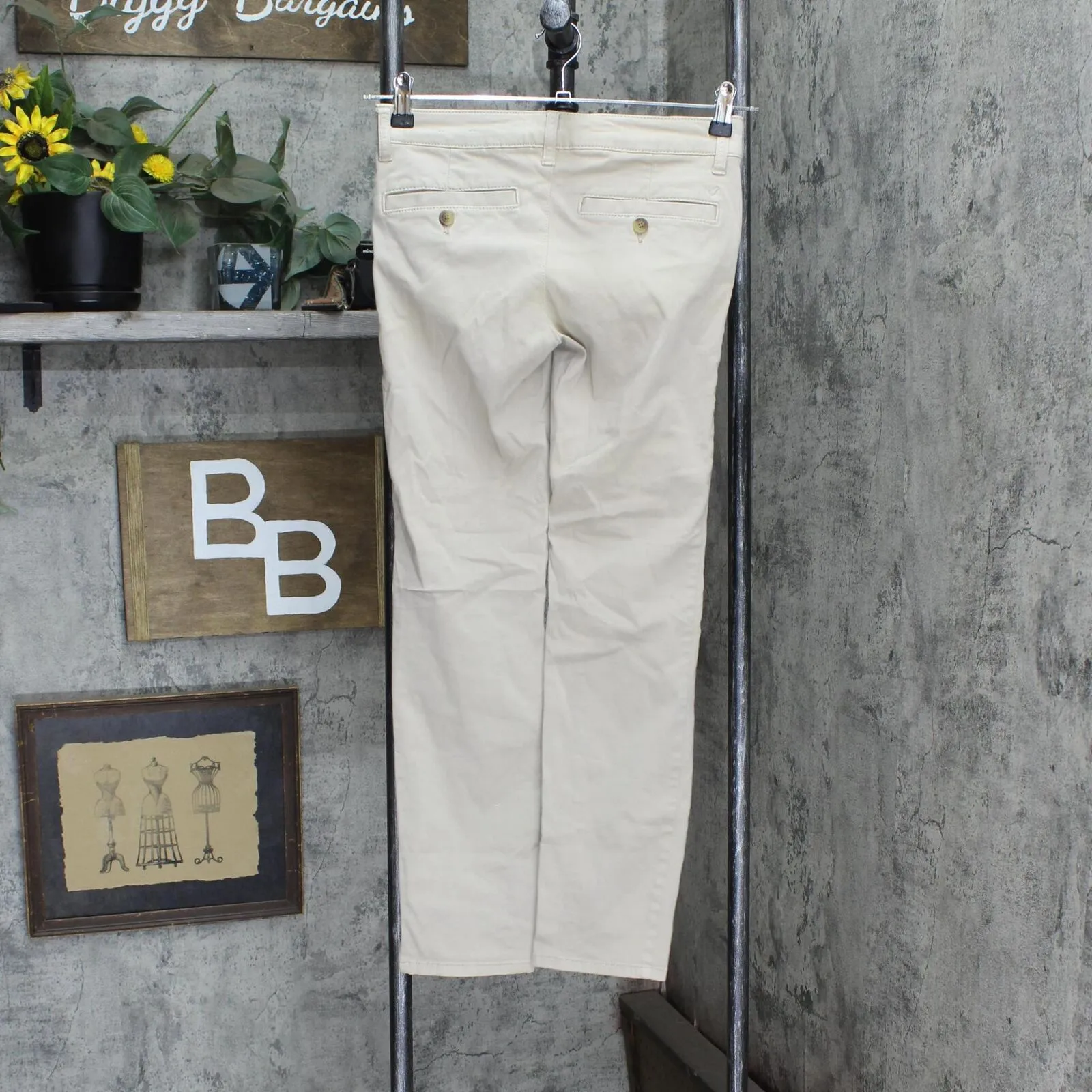 American Eagle Outfitters Super Stretch Skinny Khaki Pants Light Brown 0 Short