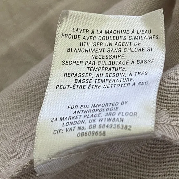 Anthropologie HEl HEl Ronan Camo Cropped Cargo Jacket Linen Utility Military