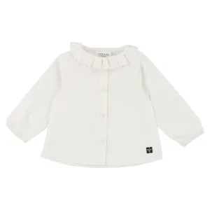 Baby Long Sleeve Blouse with Ruffle Collar