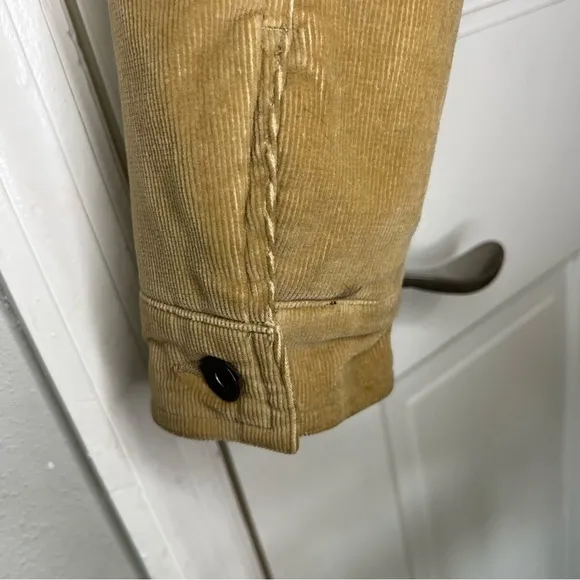 Baby Phat corduroy  jacket tan size medium button closure