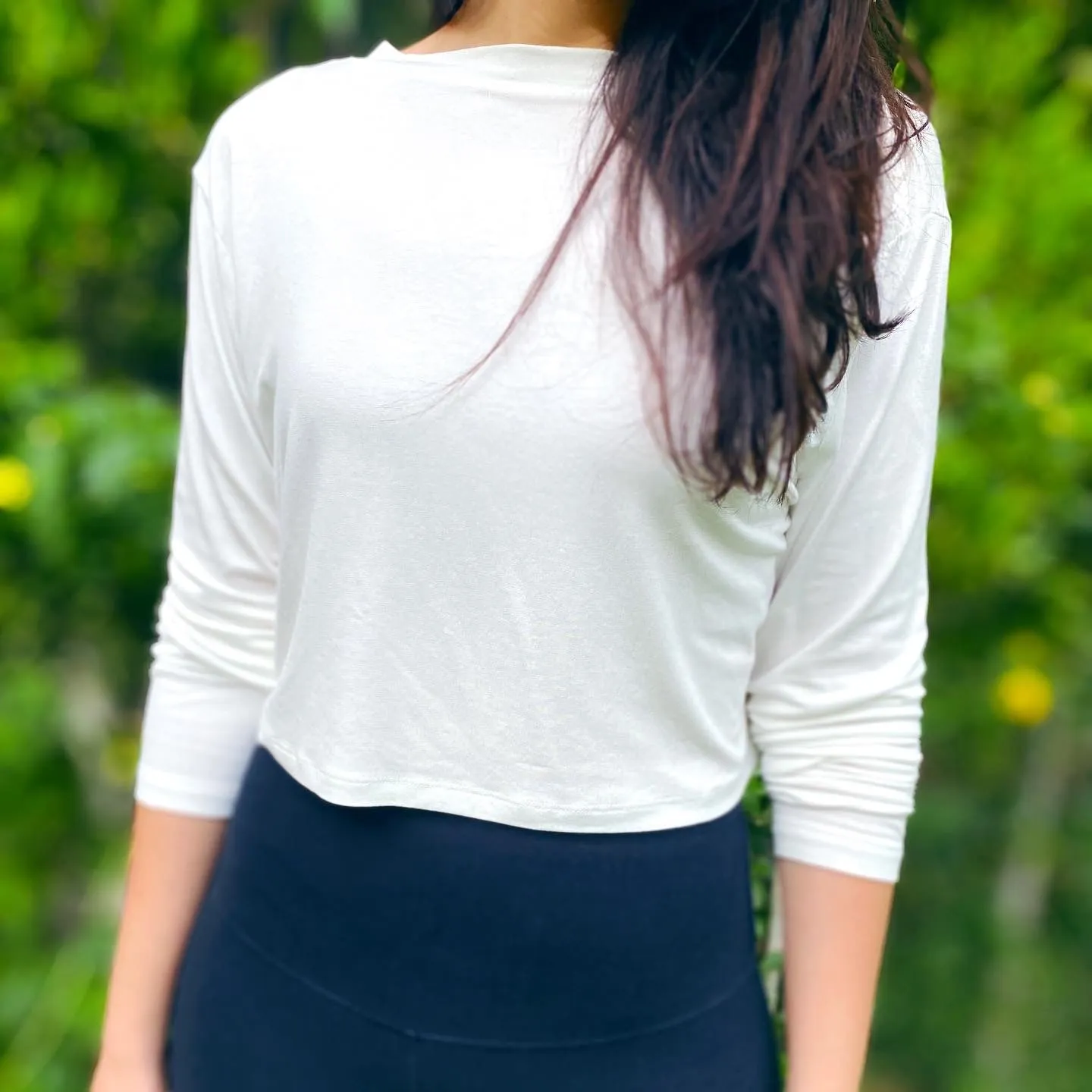 Back Zipper Crop Top