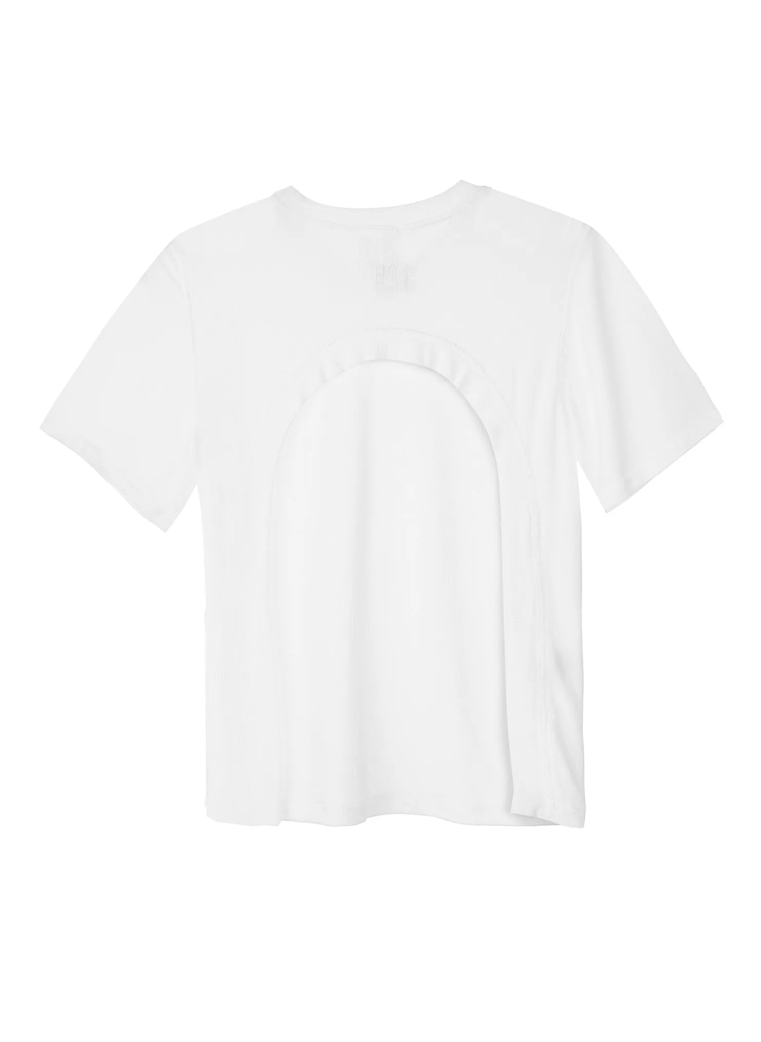 BACKLESS TEE - WHITE/WHITE