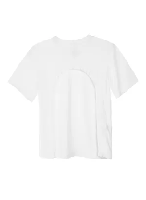 BACKLESS TEE - WHITE/WHITE
