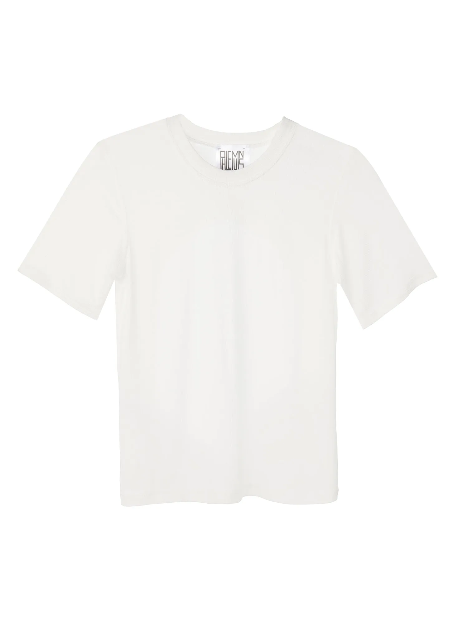 BACKLESS TEE - WHITE/WHITE