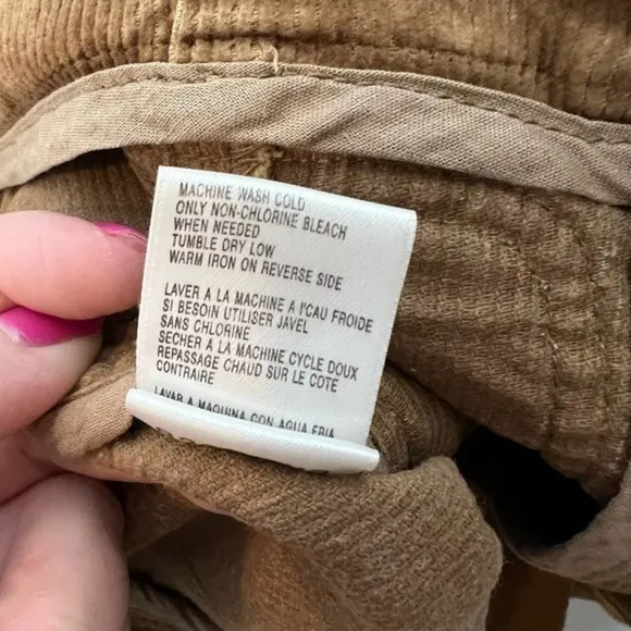 BCBG Max Azria Brown Collared Corduroy Jacket women button front size Small
