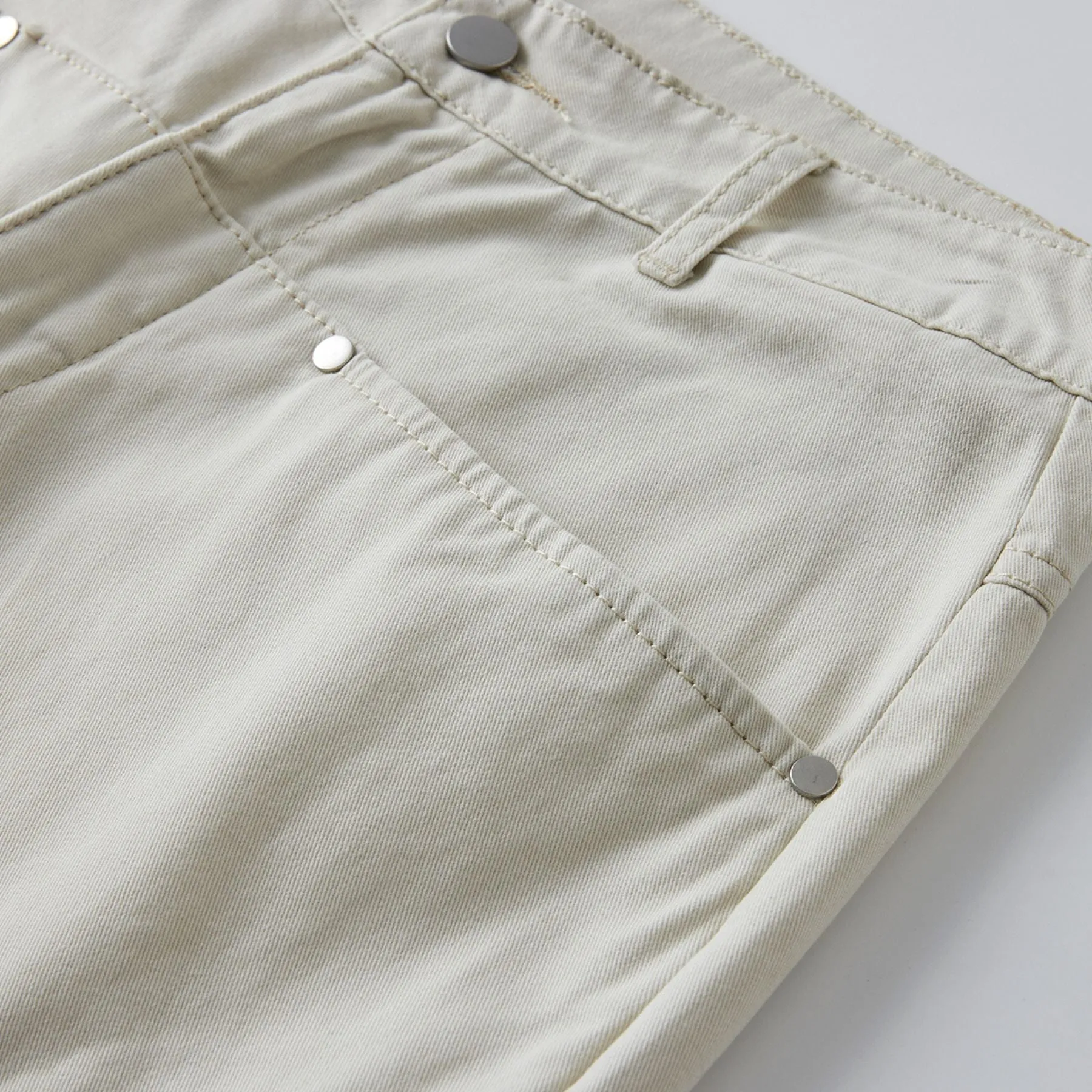 Beige Baggy Cargo Pants