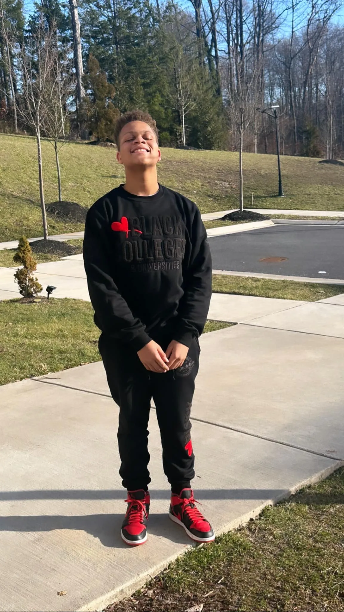 BHM | Celebrate - LOVE MY HBCU - Black on Black Unisex Set