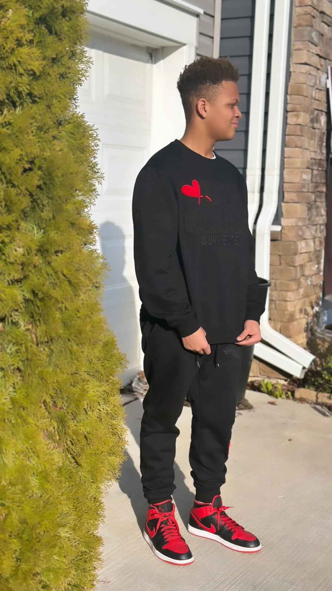 BHM | Celebrate - LOVE MY HBCU - Black on Black Unisex Set