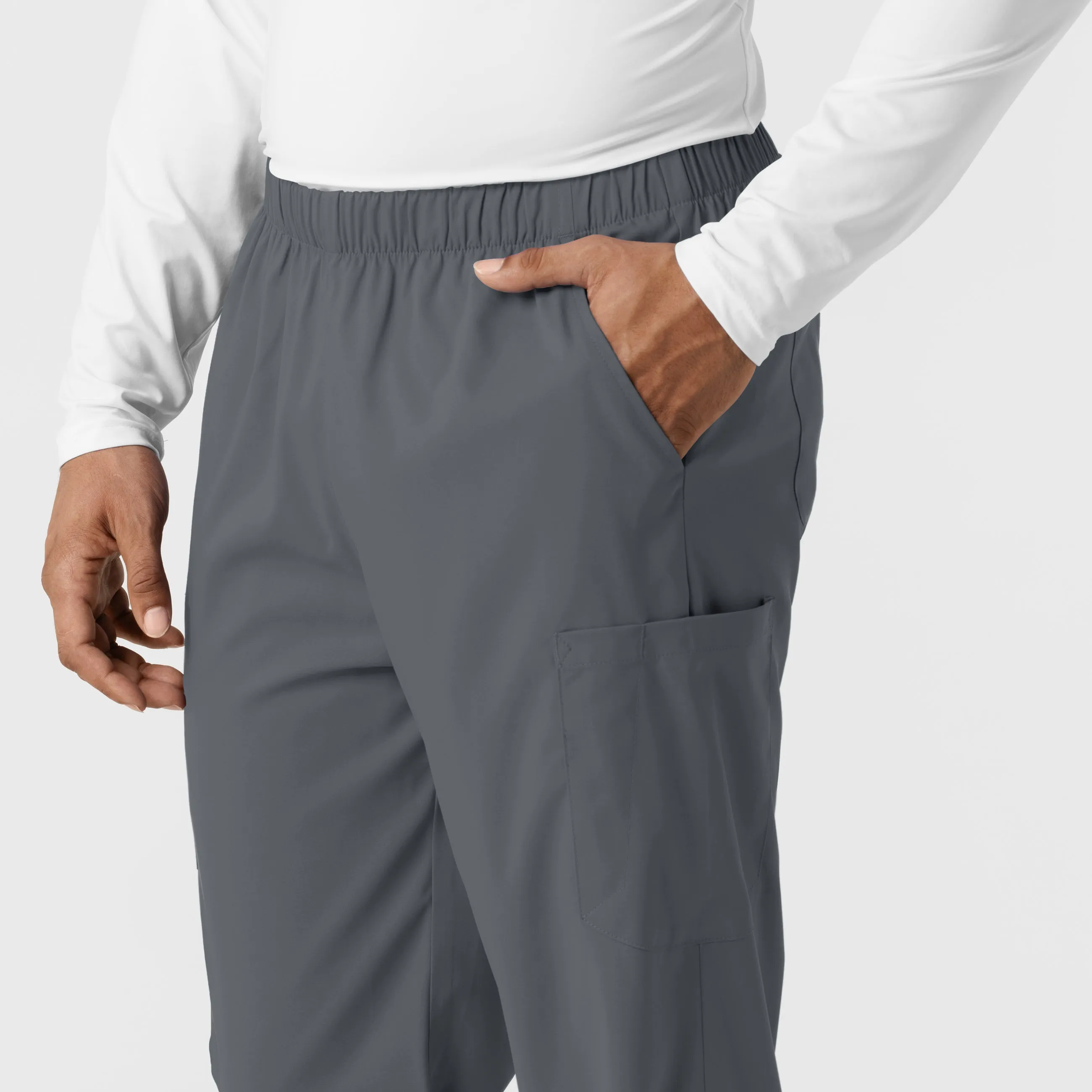 Boundless 5051 Unisex Straight Leg Scrub Pants Pewter