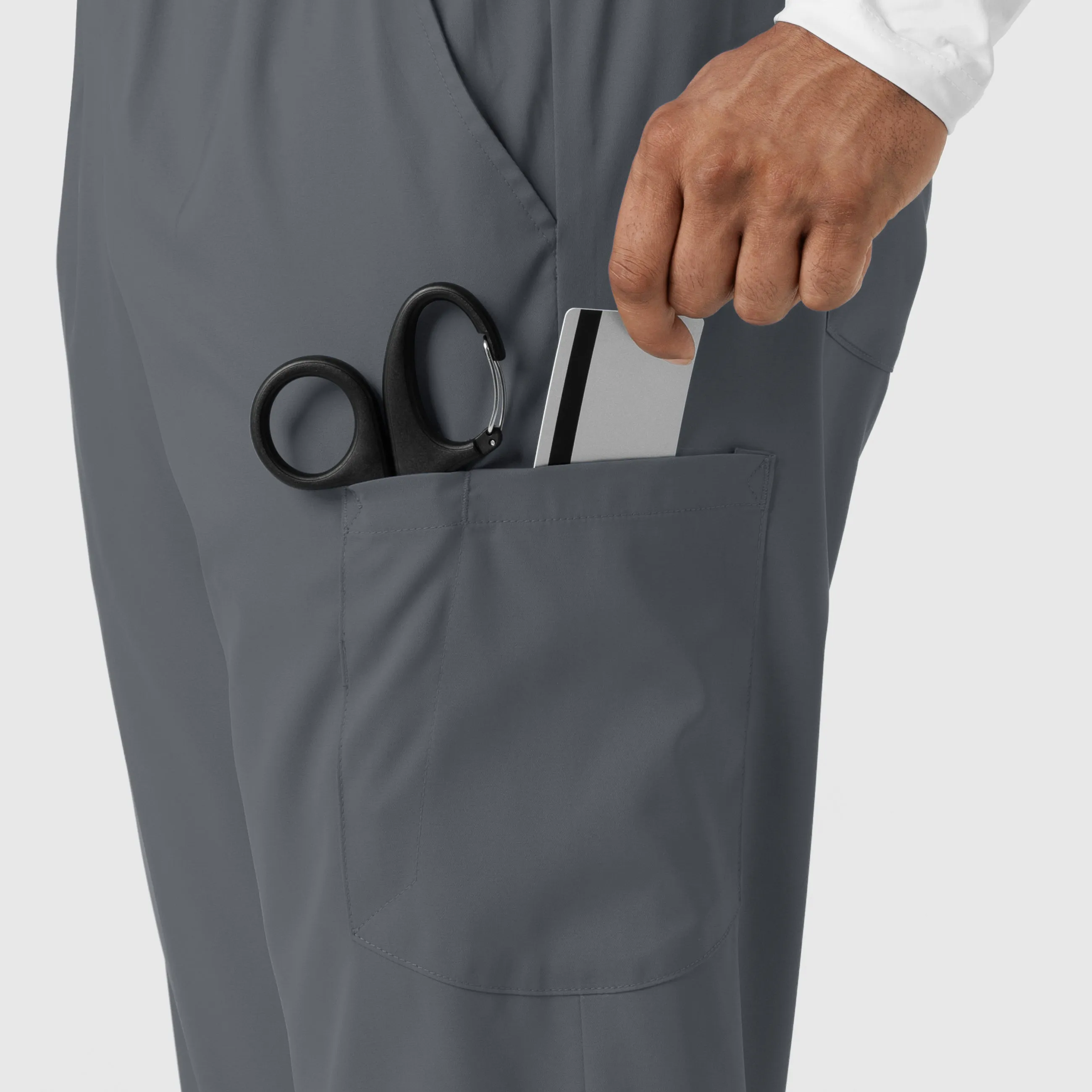 Boundless 5051 Unisex Straight Leg Scrub Pants Pewter