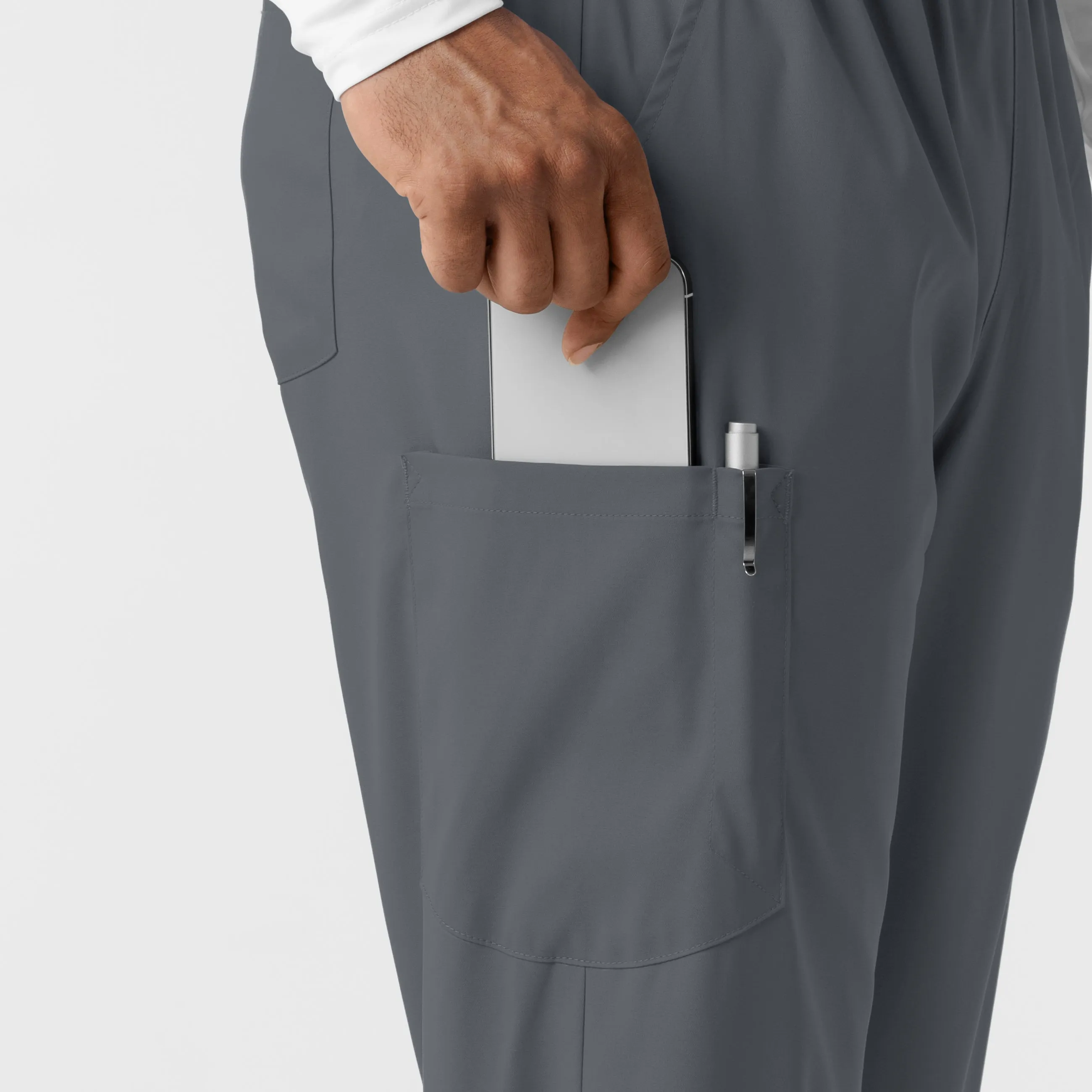 Boundless 5051 Unisex Straight Leg Scrub Pants Pewter