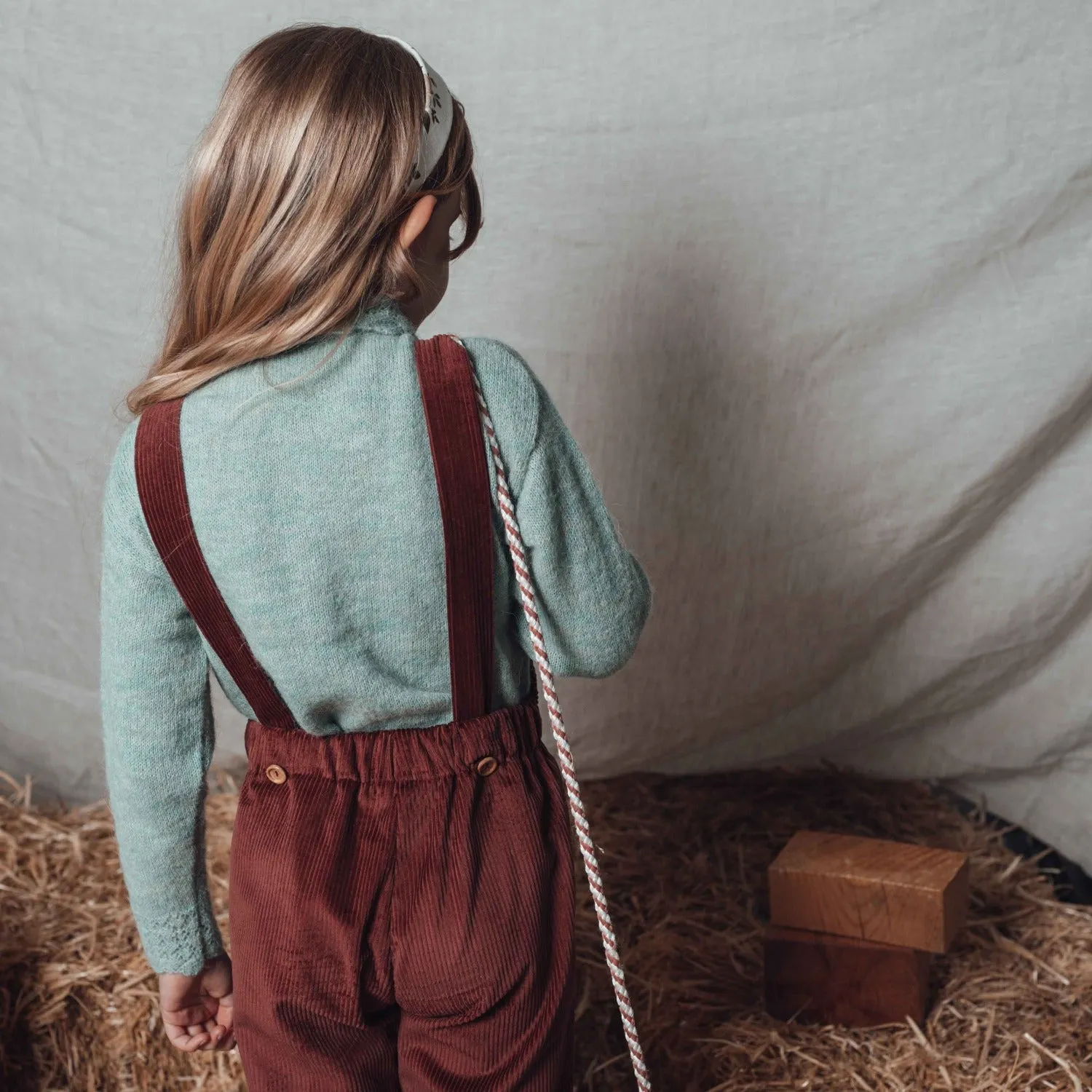 Burgundy Corduroy Overall by Birinit Petit