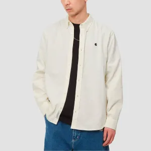 Carhartt WIP Madison Fine Cord Longsleeve Shirt Wax/Black