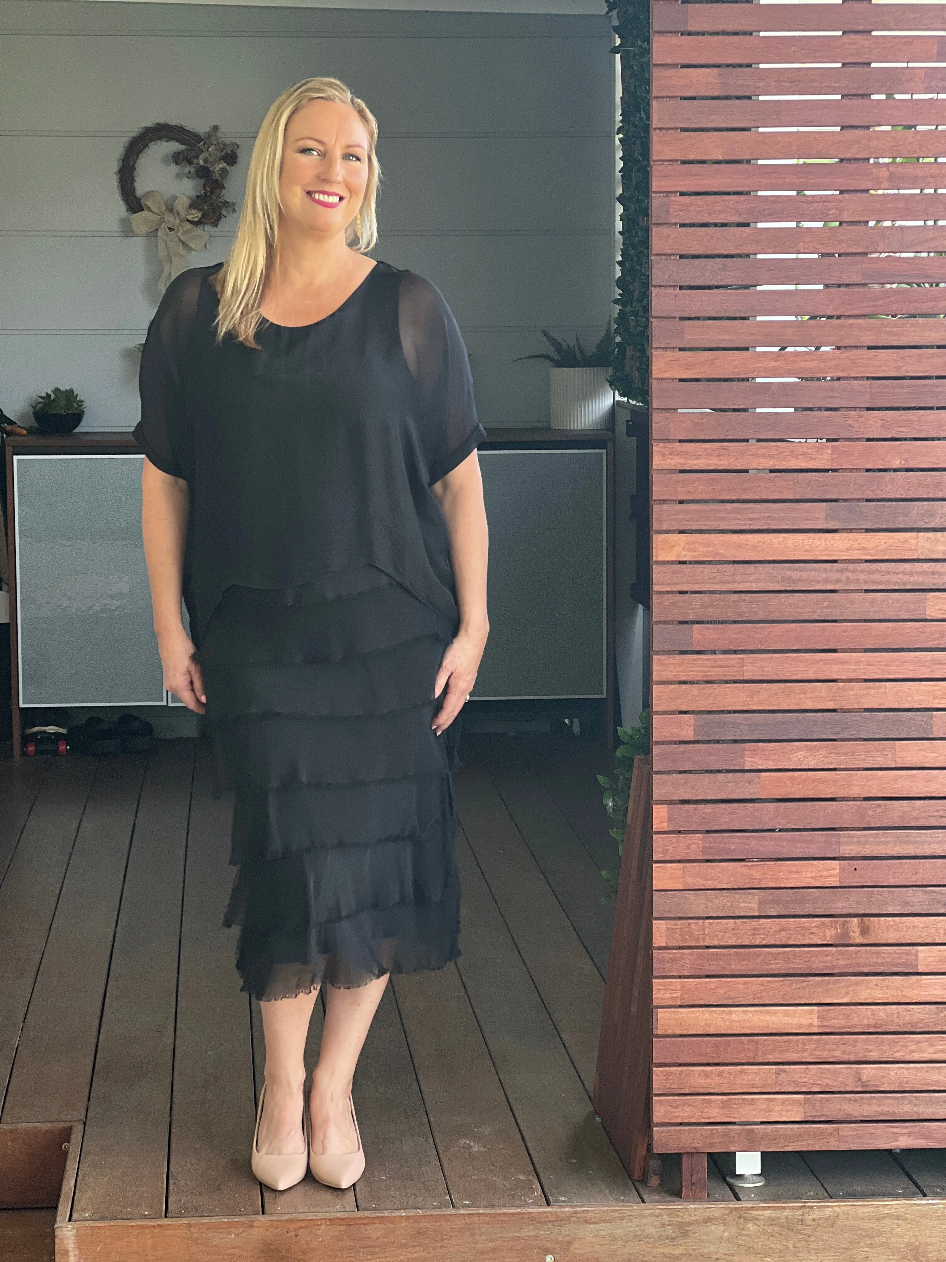 Clyde Black Silk Dress