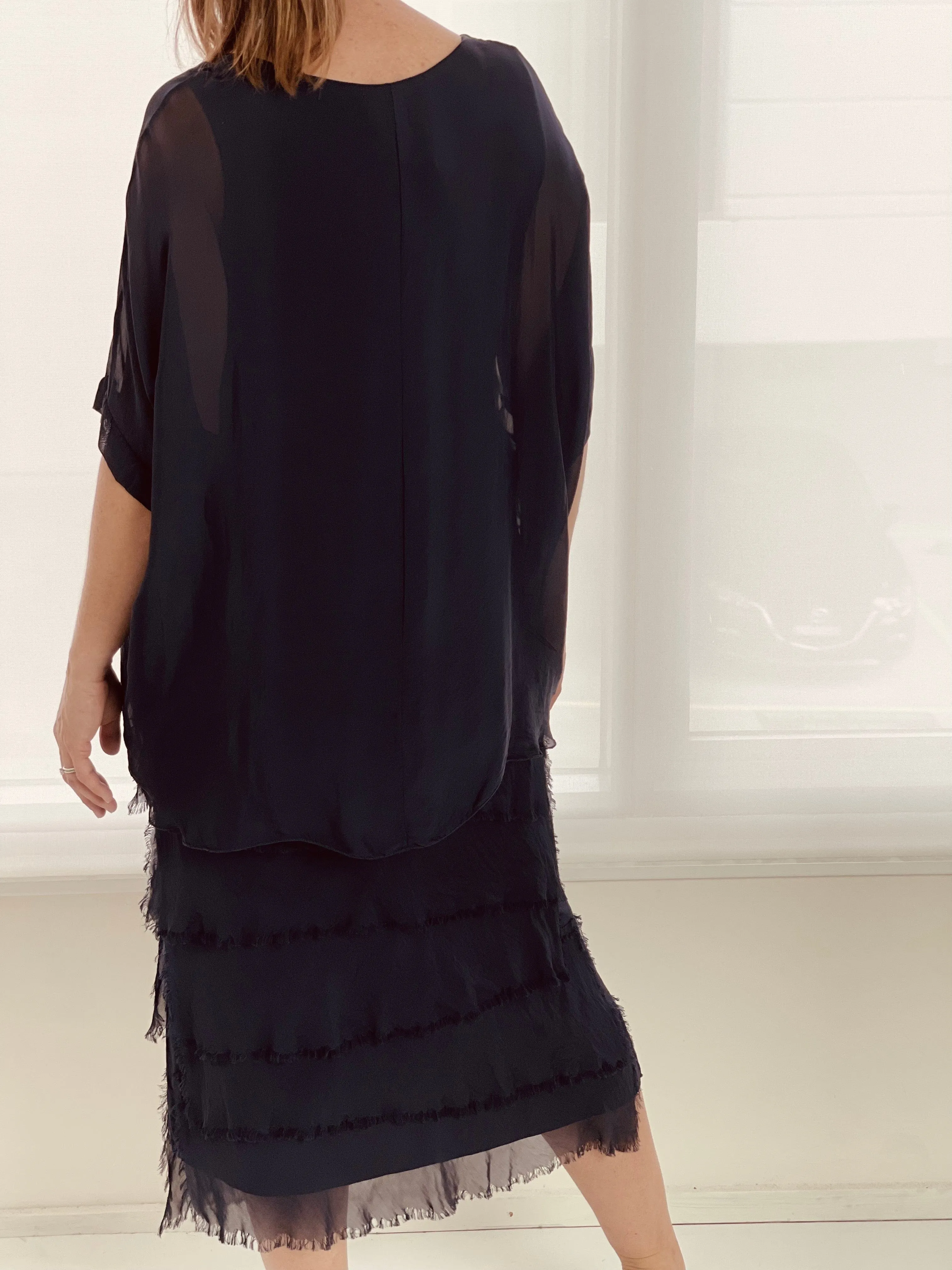Clyde Black Silk Dress