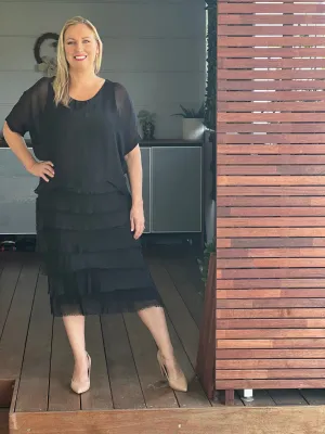 Clyde Black Silk Dress
