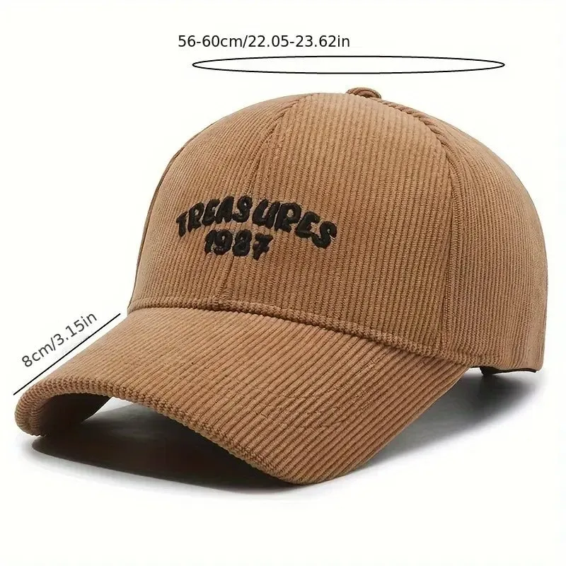 Corduroy Baseball Cap For Men & Women