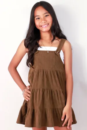 CORDUROY TIERED DRESS | KIDS SIZE 7-16