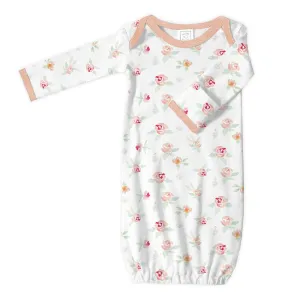 Cotton Sleep Gown - Peachy Pink Floral