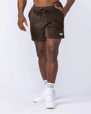 Daily Corduroy 5" Shorts - Dark Brown