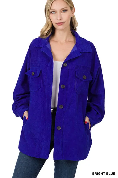 Dare To Imagine Corduroy Shacket-Multiple Colors Available
