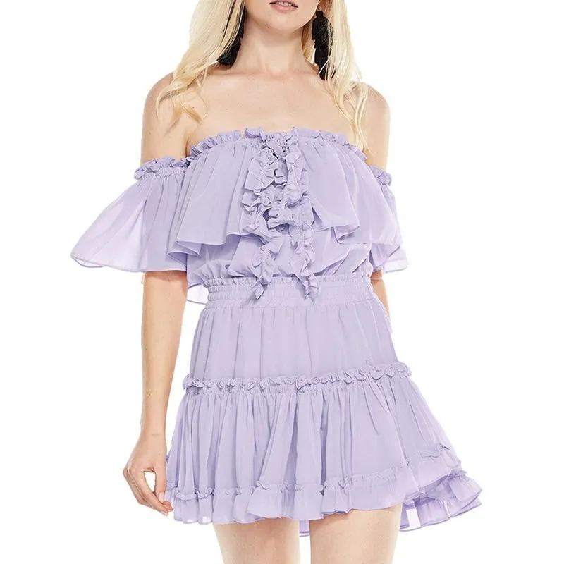De Rosevella Halter Tie Mini Dress - Nude Pink