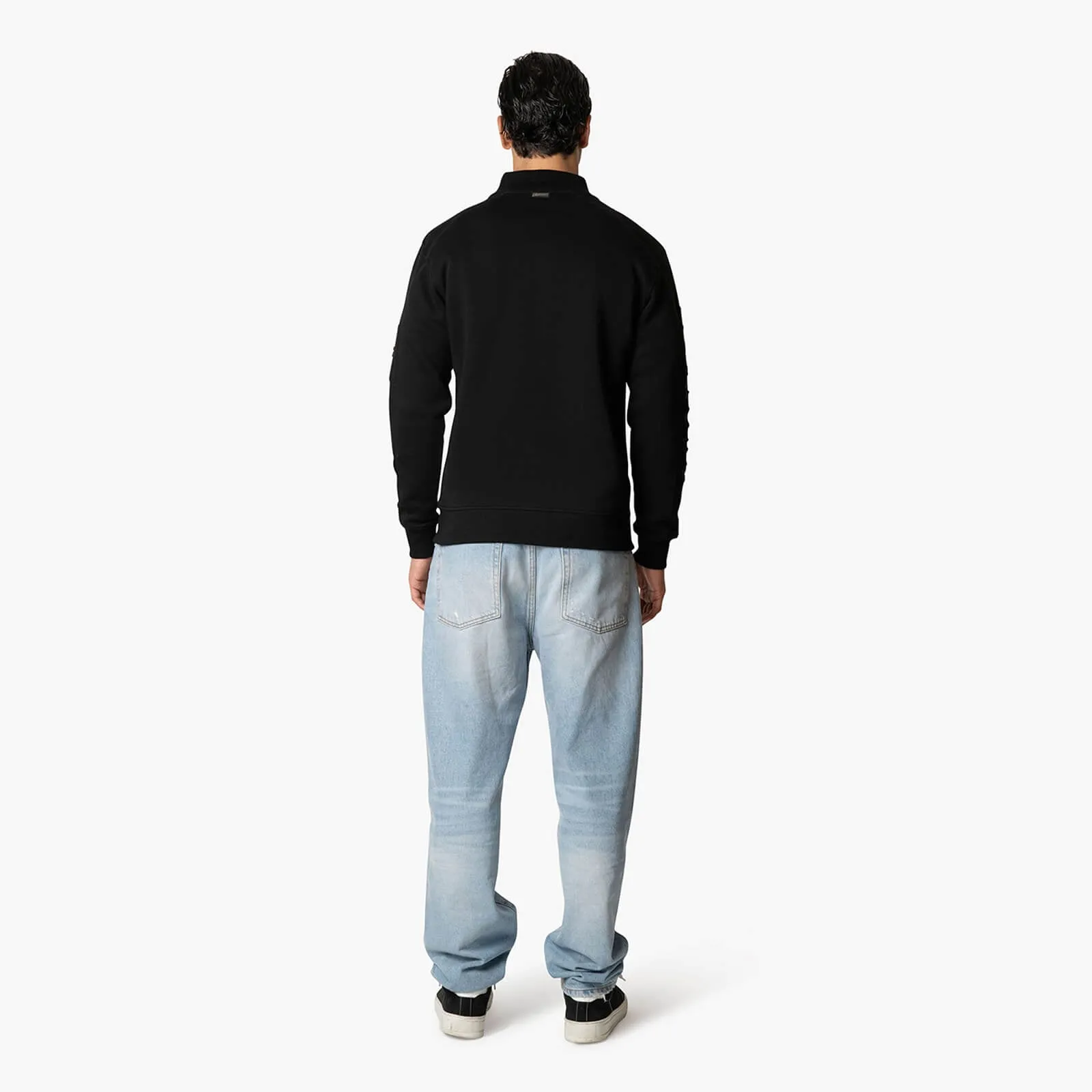 DEFENDER ZIP SWEATER | BLACK/BLACK