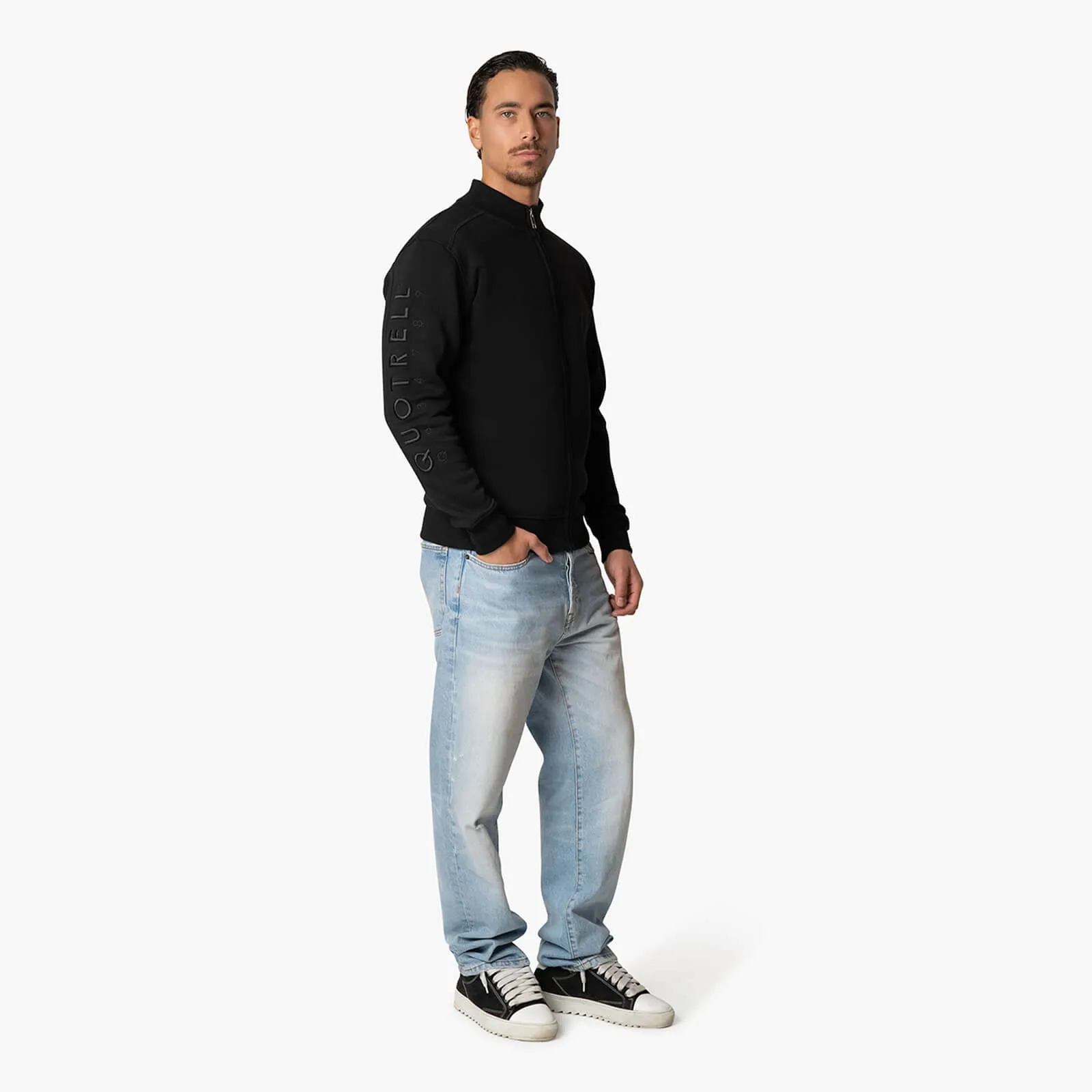 DEFENDER ZIP SWEATER | BLACK/BLACK