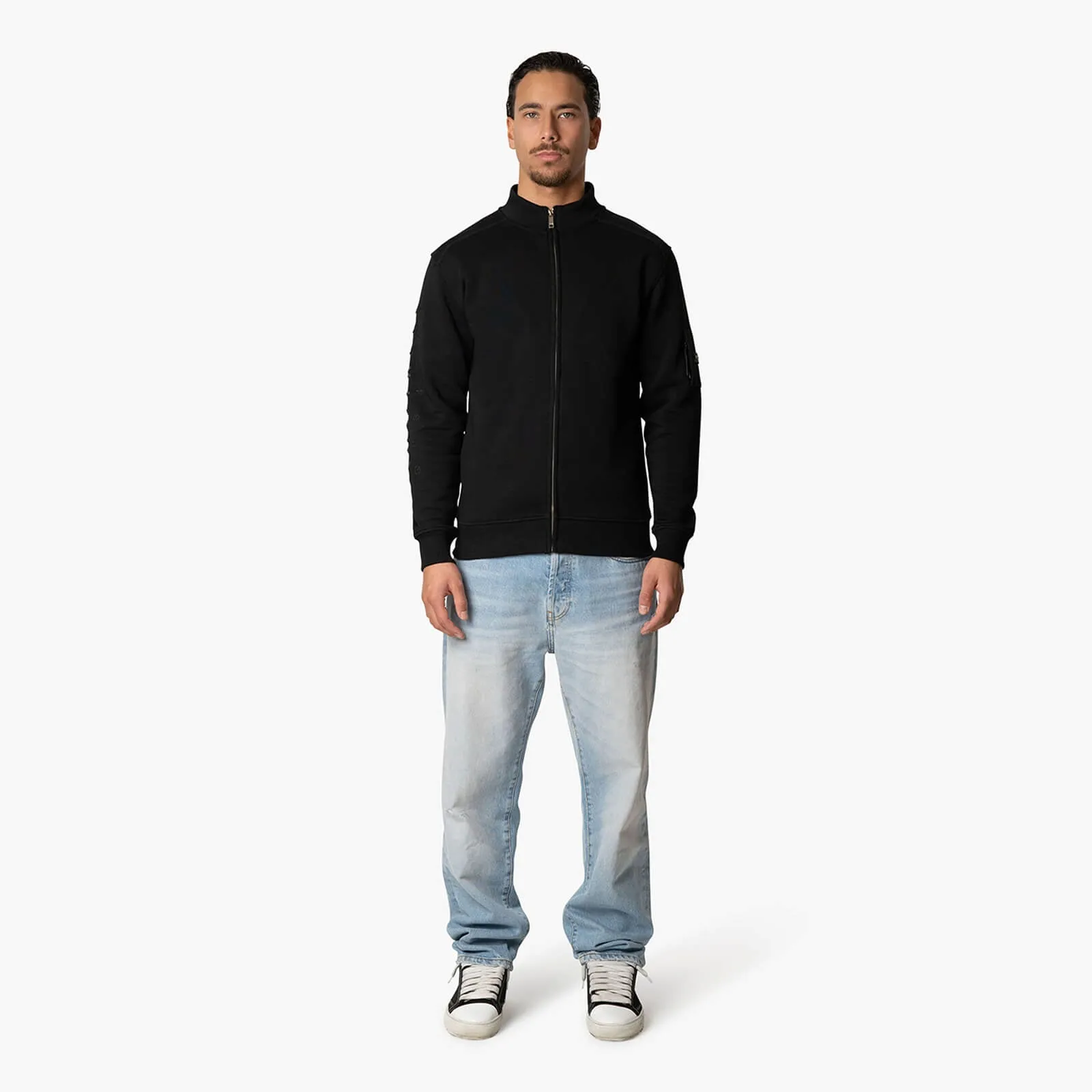 DEFENDER ZIP SWEATER | BLACK/BLACK