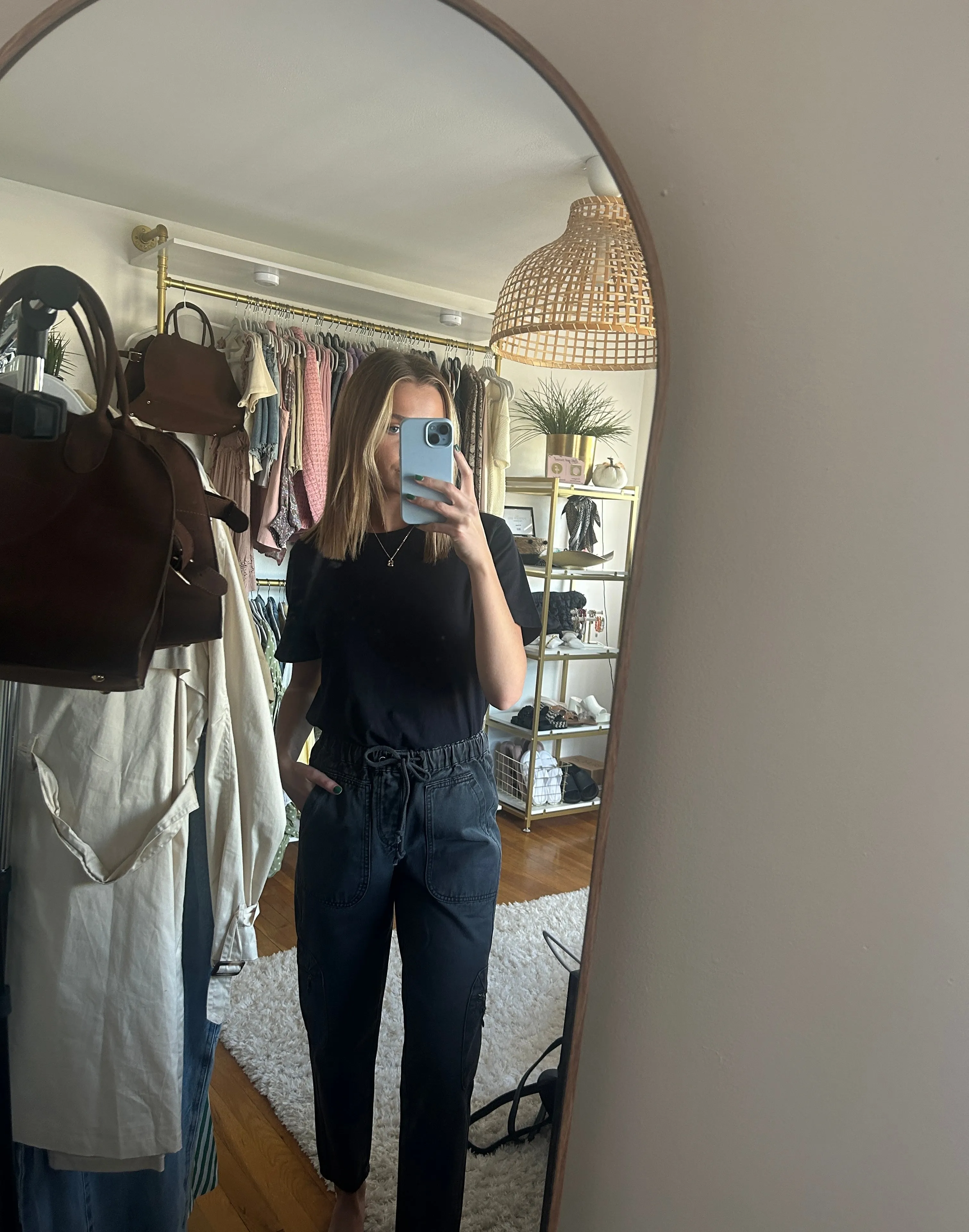 Drawstring Cargo Pant-Gun Metal Grey
