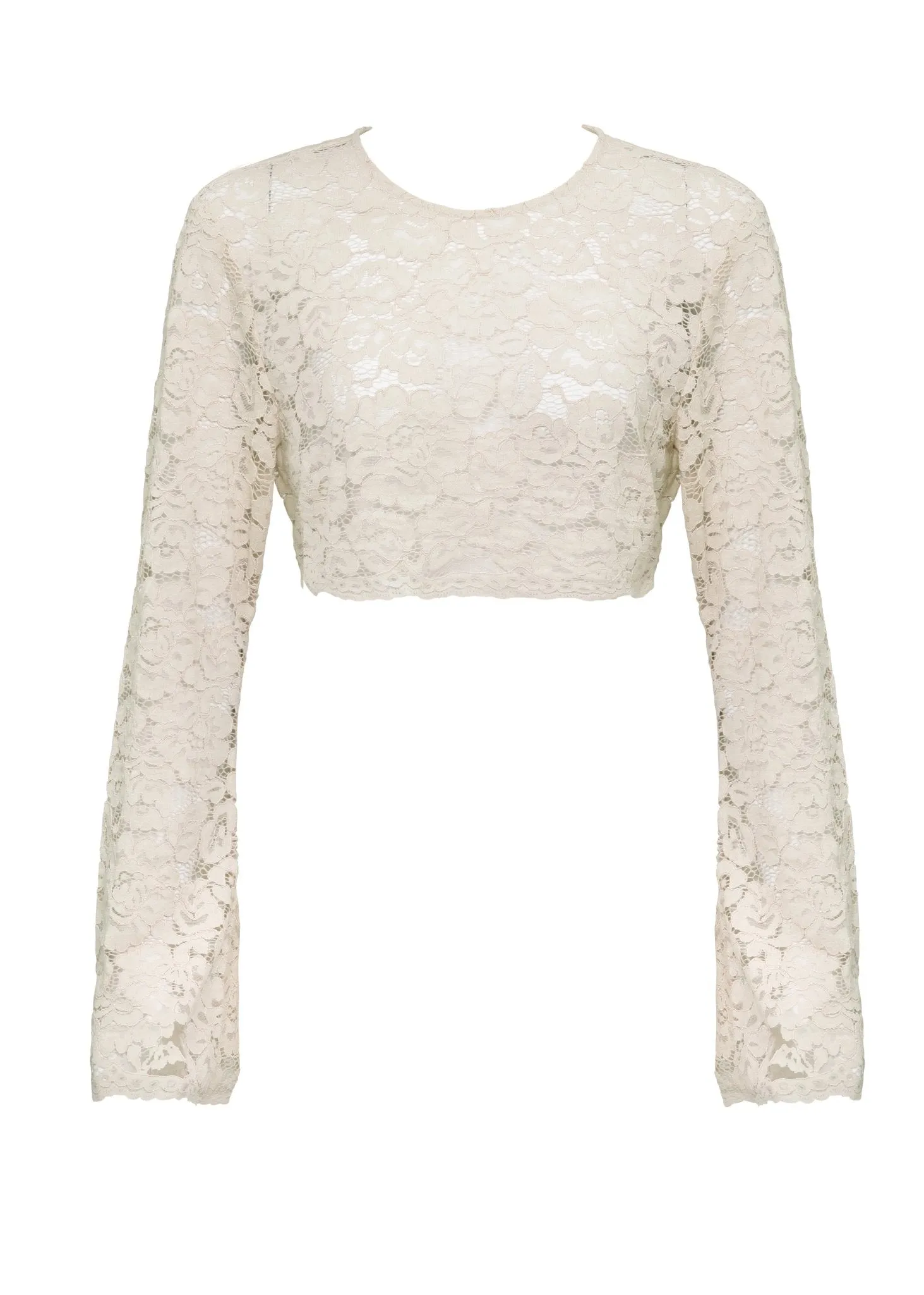 Ella Crop Top in Cream