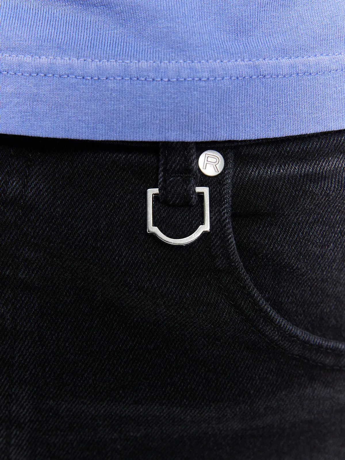 ESSENTIAL DENIM CARGO - WASHED BLACK
