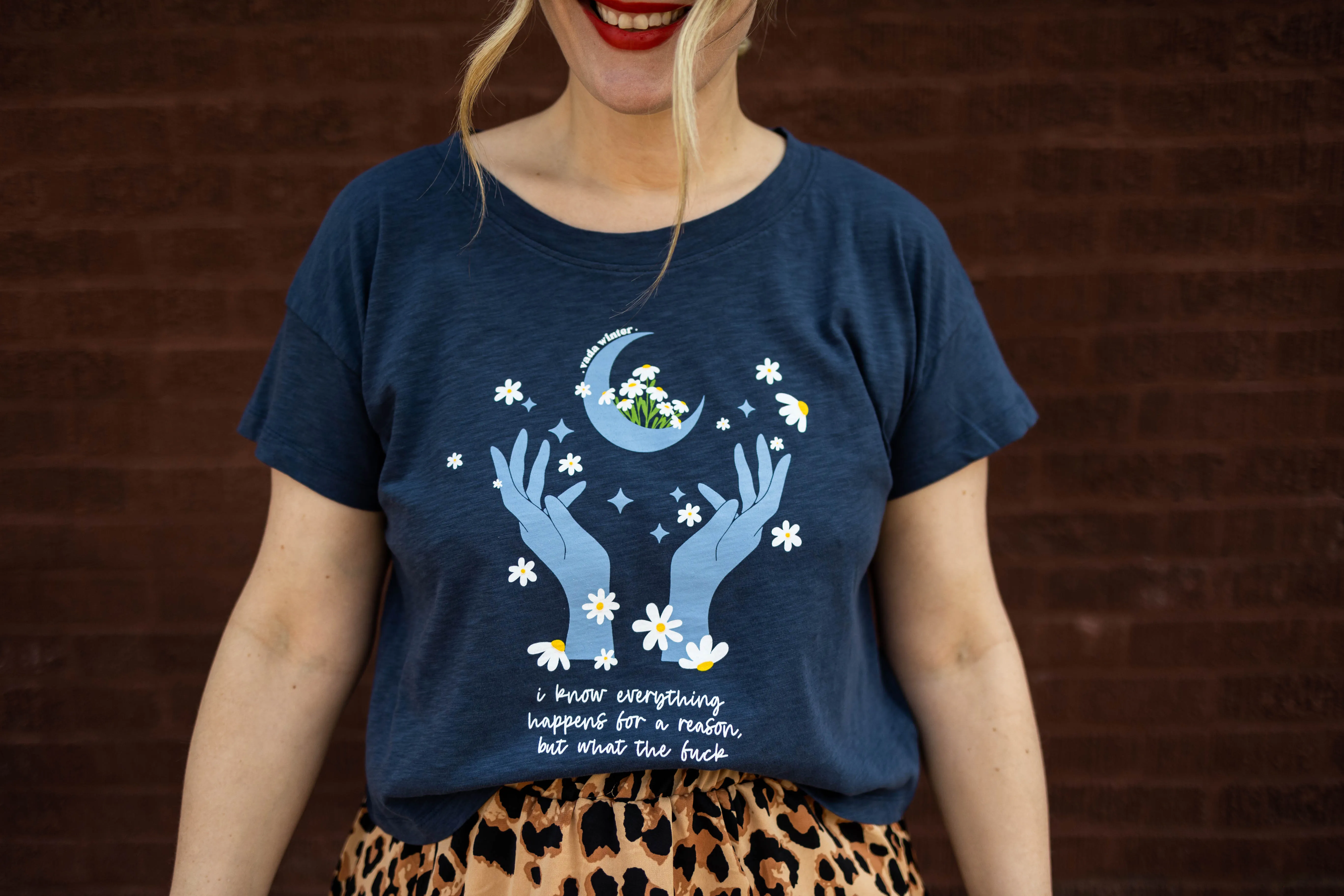 everything happens crop tee
