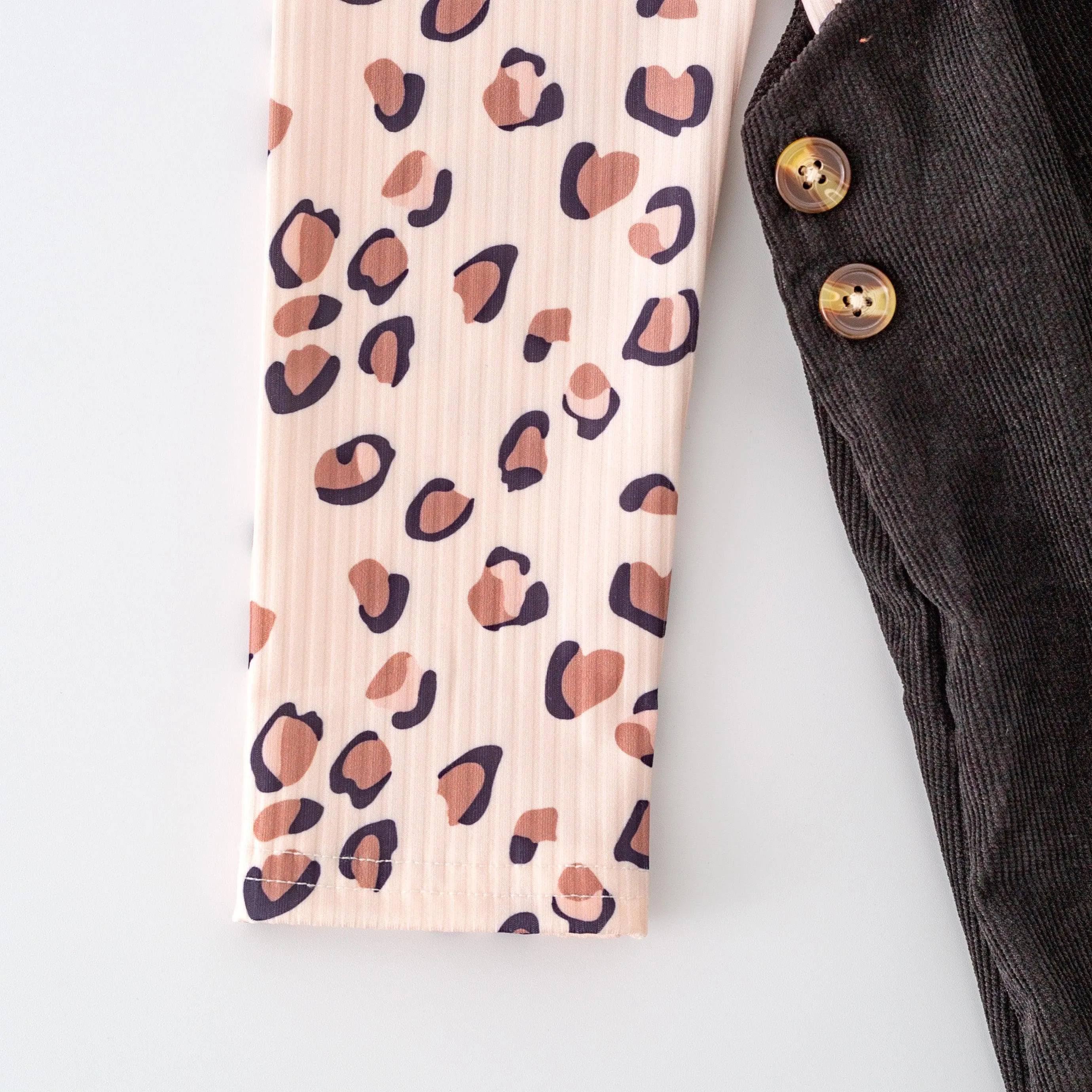 Fall Corduroy Cat Dress w/ Hair Bow