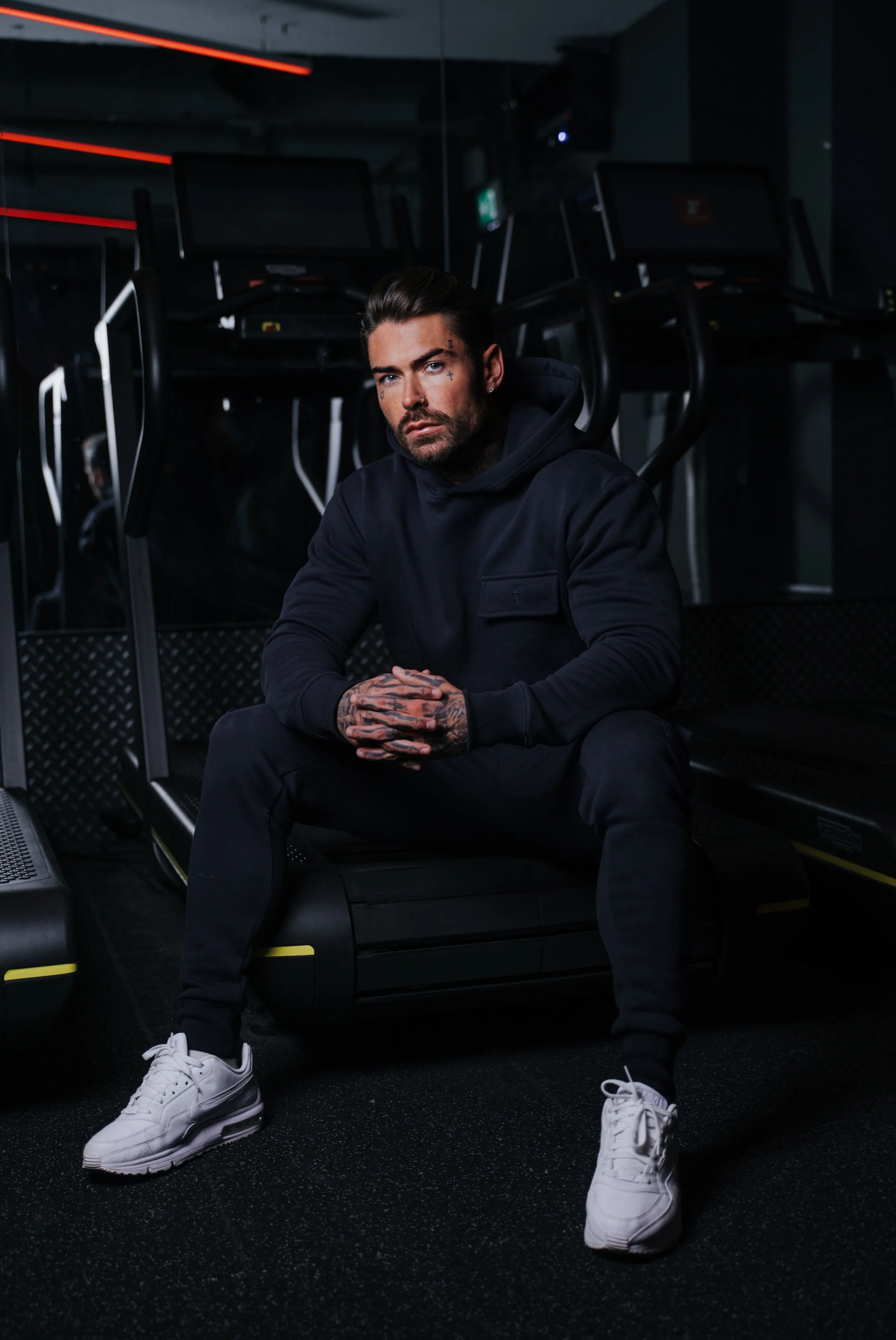 Father Sons Navy Cargo Hoodie With FS Embroidery - FSH930