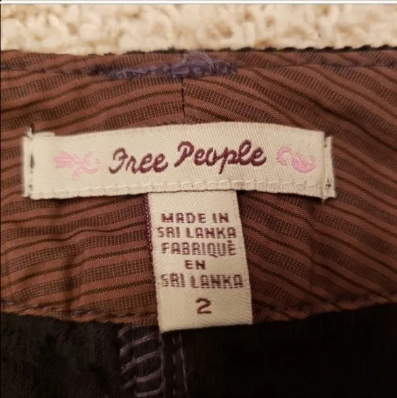 Free People Corduroy Skirt Black Size 2 NWT