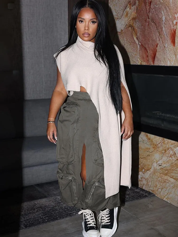 Go Easy Cargo High Waist Skirt