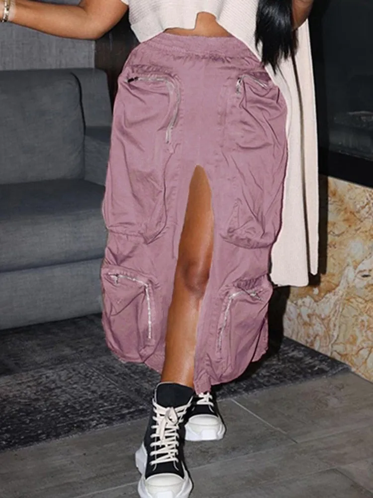 Go Easy Cargo High Waist Skirt
