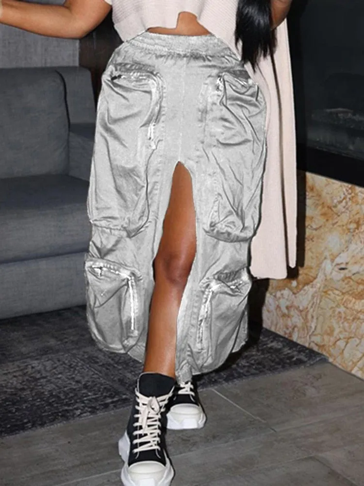 Go Easy Cargo High Waist Skirt