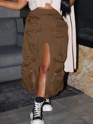 Go Easy Cargo High Waist Skirt