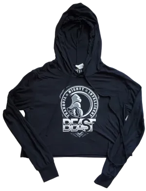 Gorilla Beast Black Lady's Crop Top Hoodie
