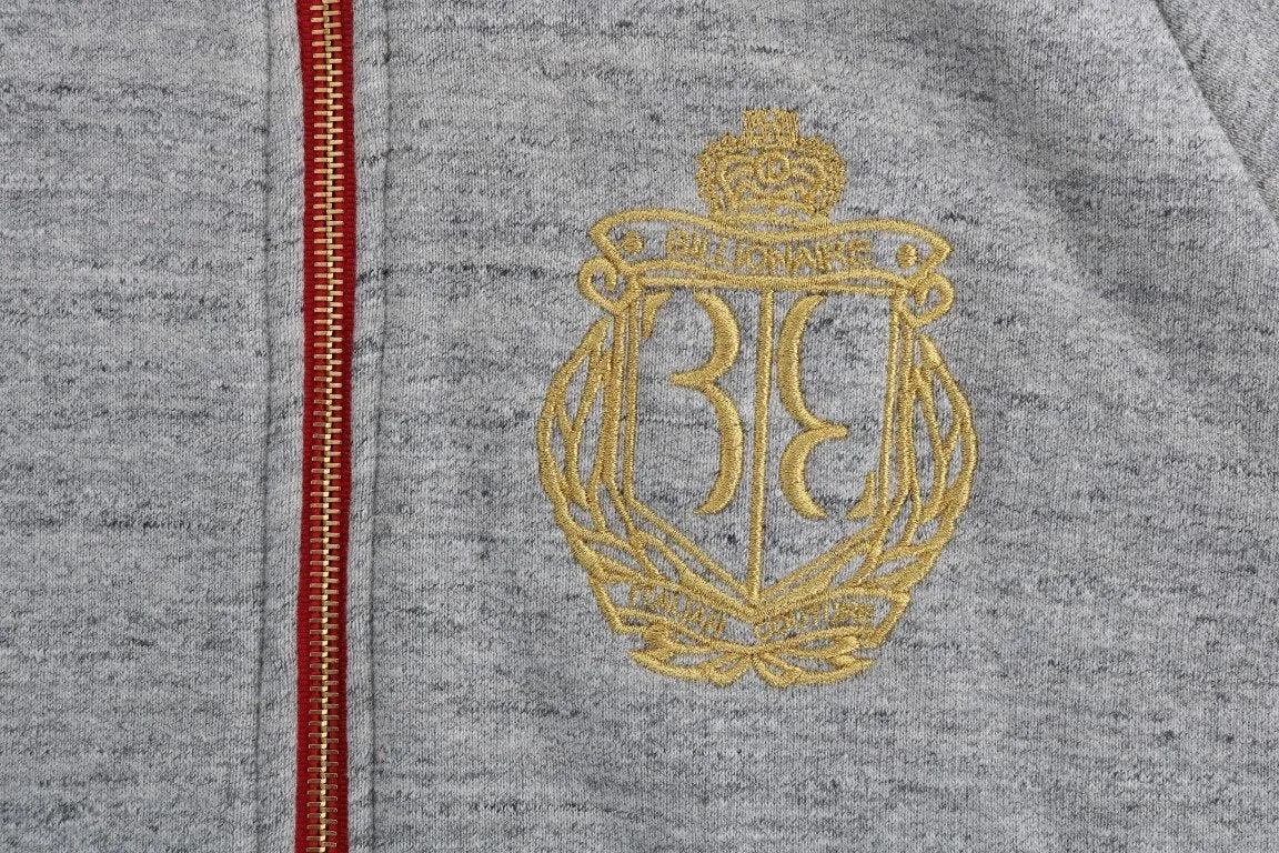 Gray Cotton Hooded Sweatsuit